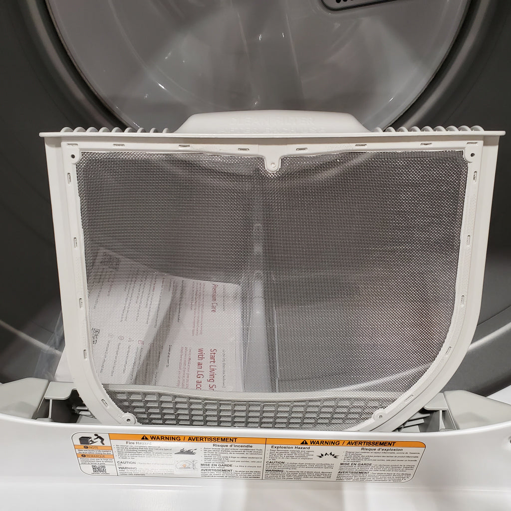 Pictures of LG 7.3 Cu. Ft. Electric Rear Control Ultra Large Capacity Dryer in White with Sensor Dry 6SD45 - 22SD008 - DLE6100W - Open Box - Neu Appliance Outlet - Discount Appliance Outlet in Austin, Tx