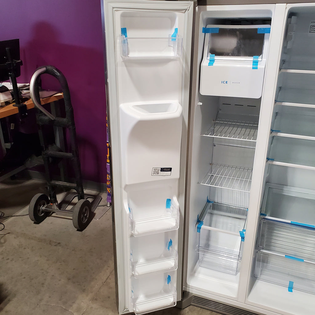 Frigidaire 25.6-cu ft ENERGY STAR Side-by-Side Refrigerator with Ice Maker in Fingerprint Resistant Stainless Steel 24SD49 - FRSS26L3AF - Scratch & Dent (Minor)
