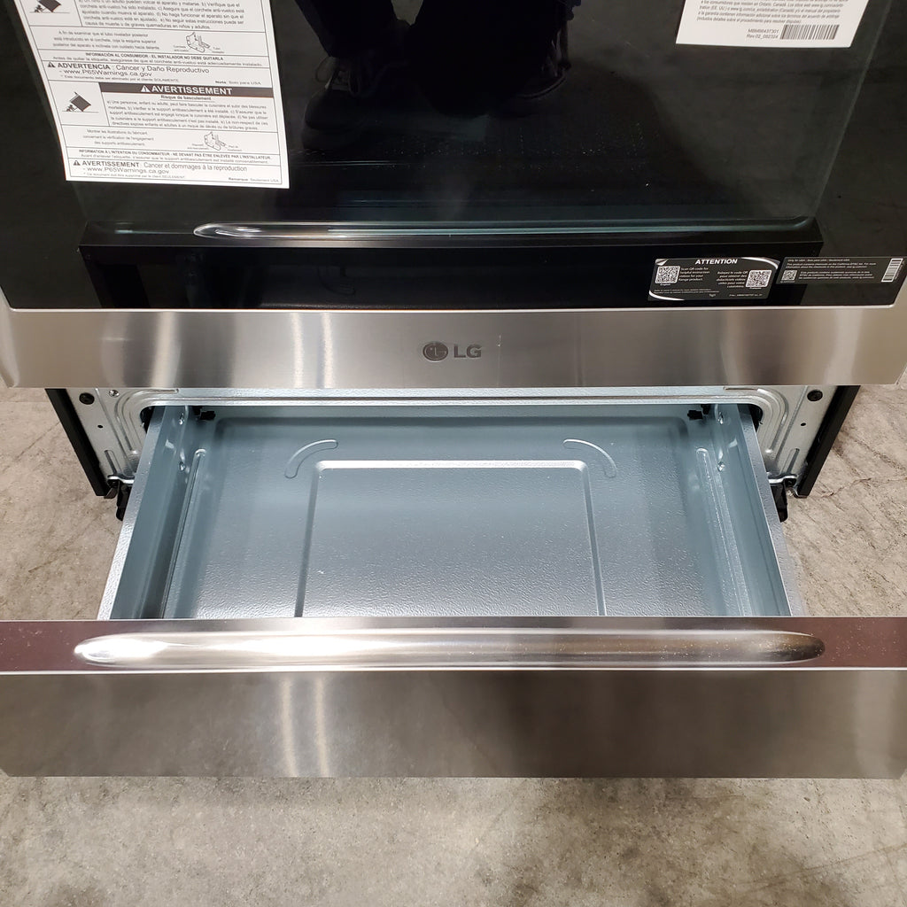 Pictures of LG 6.3 cu. ft. Smart Wi-Fi Enabled ProBake Convection® Electric Range with Air Fry & EasyClean® 21SD027 - LREN6325XE - Open Box - Neu Appliance Outlet - Discount Appliance Outlet in Austin, Tx