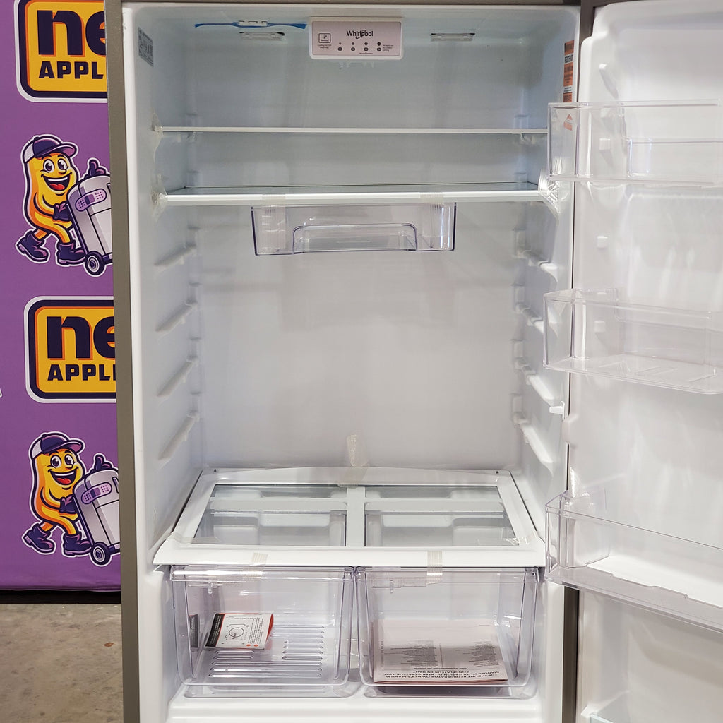 Whirlpool 18 Cu. Ft. 28" Wide Refrigerator in Stainless Steel 24SD48 - WRT518SZFM - Scratch & Dent (Minor)