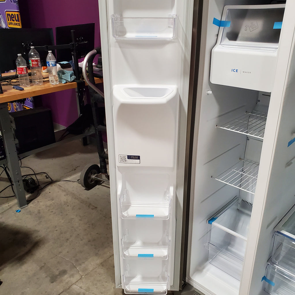 Frigidaire 25.6-cu ft ENERGY STAR Side-by-Side Refrigerator with Ice Maker in Fingerprint Resistant Stainless Steel 3SD766 - FRSS26L3AF - Open Box
