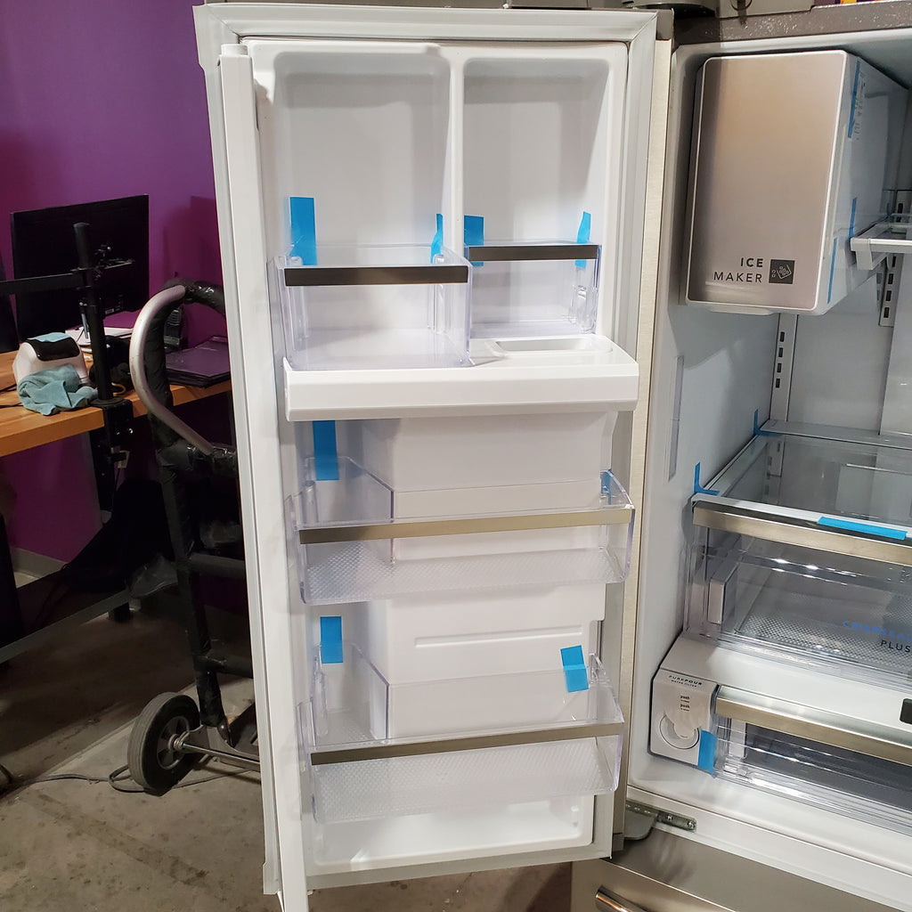 Frigidaire 27.8-cu ft ENERGY STAR French Door Refrigerator with Dual Ice Maker in Fingerprint Resistant Stainless Steel - 3SD764 - GRFS2853AF - Scratch & Dent (Minor)