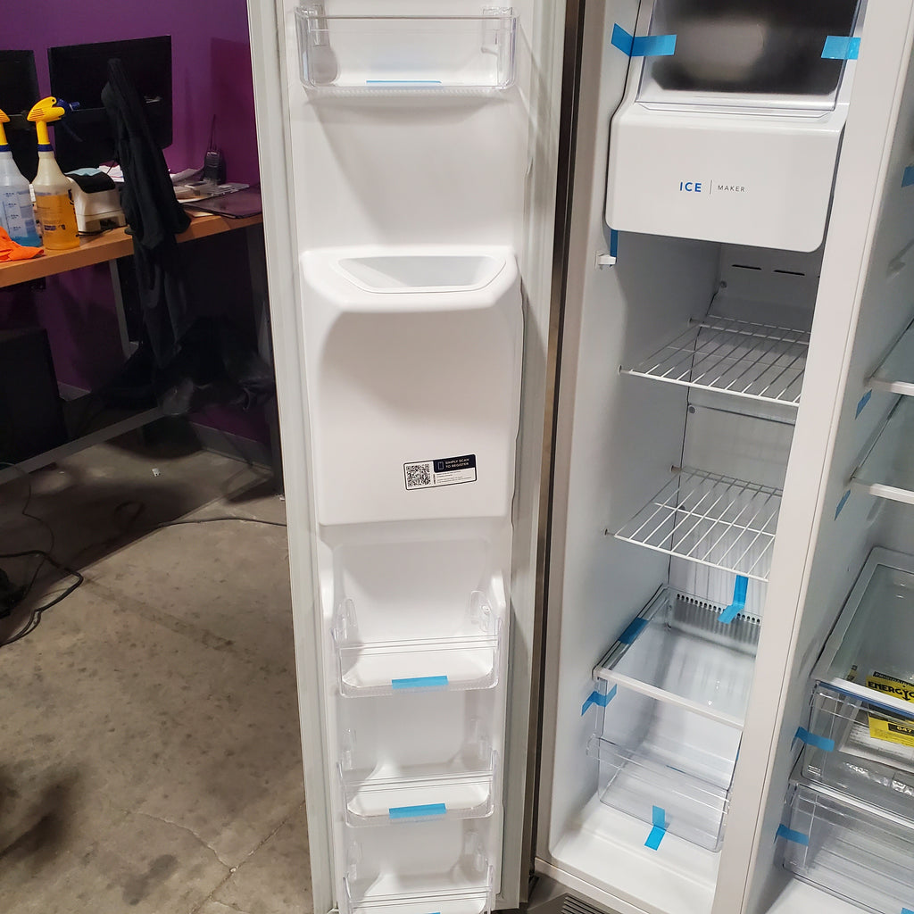 Frigidaire 25.6 cu. ft. ENERGY STAR Side by Side Refrigerator with Exterior Water and Ice Dispenser in Stainless Steel 3SD944 - FRSS2623AS - Scratch & Dent (Moderate)