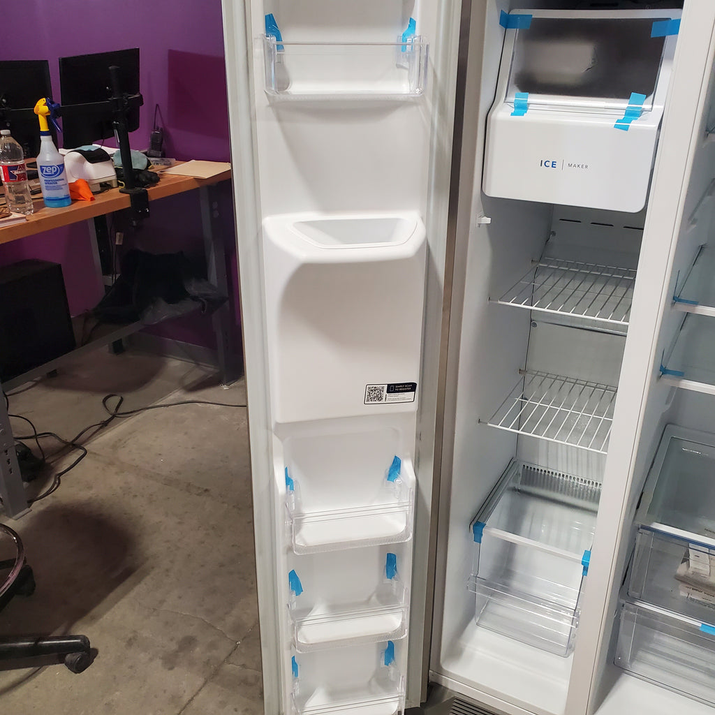 Frigidaire 25.6 cu. ft. ENERGY STAR Side by Side Refrigerator with Exterior Water and Ice Dispenser in Stainless Steel 3SD940 - FRSS2623AS - Scratch & Dent (Minor)