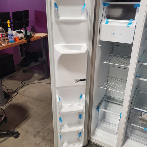 Frigidaire 25.6 cu. ft. ENERGY STAR Side by Side Refrigerator with Exterior Water and Ice Dispenser in Stainless Steel 3SD940 - FRSS2623AS - Scratch & Dent (Minor)