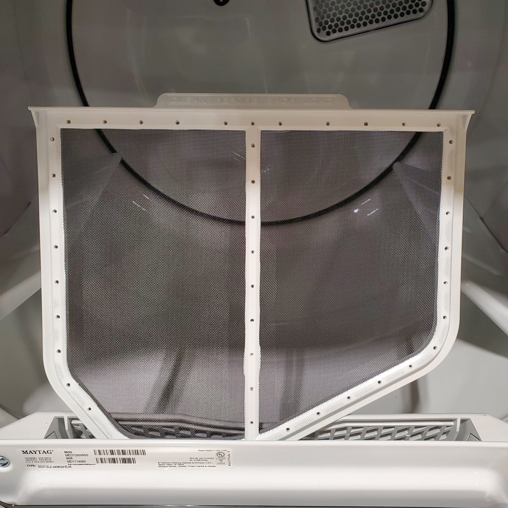 Pictures of Maytag Smart Top Load Electric 7.4 Cu. Ft. Steam Dryer with Extra Power and Advanced Moisture Sensing 6SD054 - MED7230HW - Open Box - Neu Appliance Outlet - Discount Appliance Outlet in Austin, Tx
