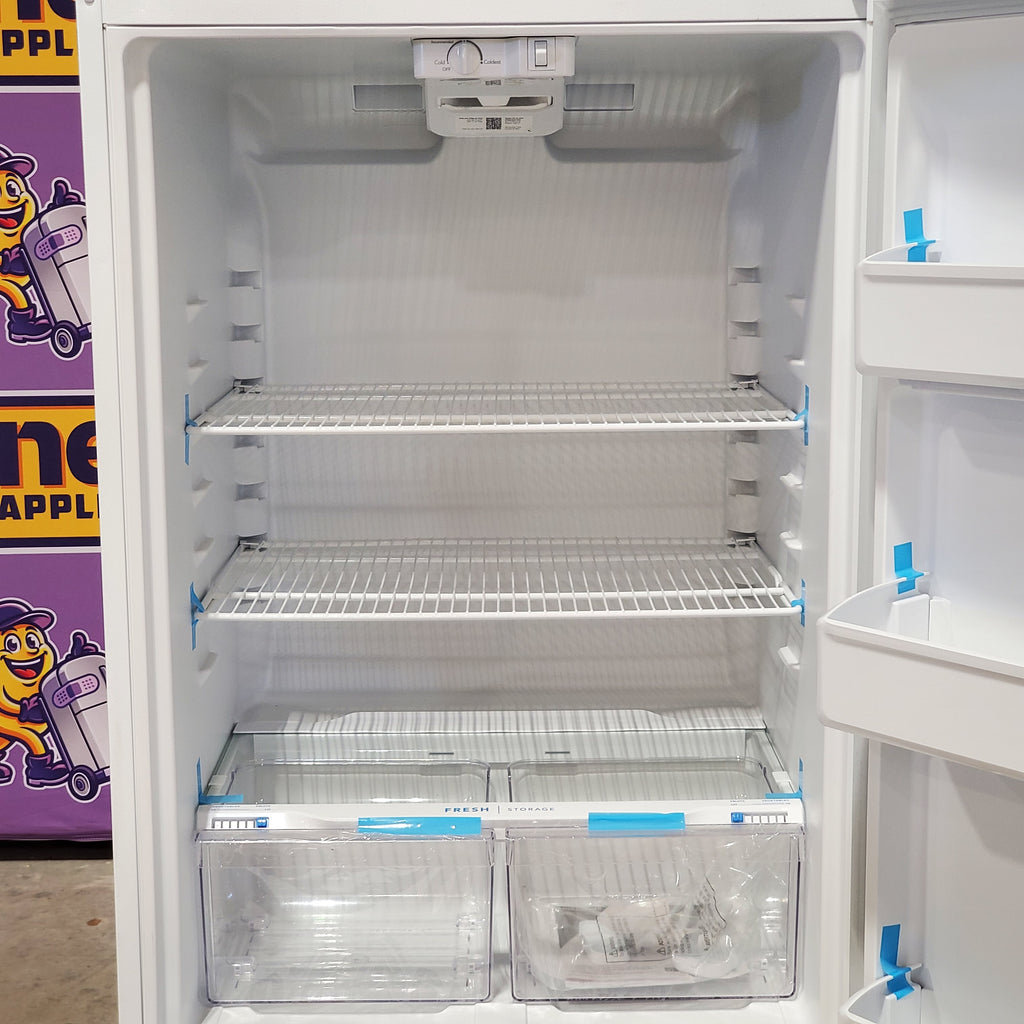 Frigidaire 30" Wide Garage Ready Top Freezer 18 Cu. Ft. Refrigerator with EvenTemp Cooling System and Spacious Interior Storage in White 24SD45 - FFTR1814WW - Scratch & Dent (Minor)