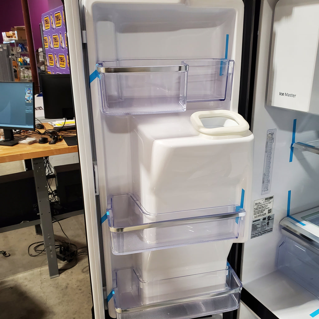 Pictures of Samsung 23 cu. ft. Counter Depth 4-Door Flex™ Refrigerator with FlexZone™ in Black Stainless Steel 05CR63 - RF23J9011SG - Scratch & Dent (Minor) - Neu Appliance Outlet - Discount Appliance Outlet in Austin, Tx