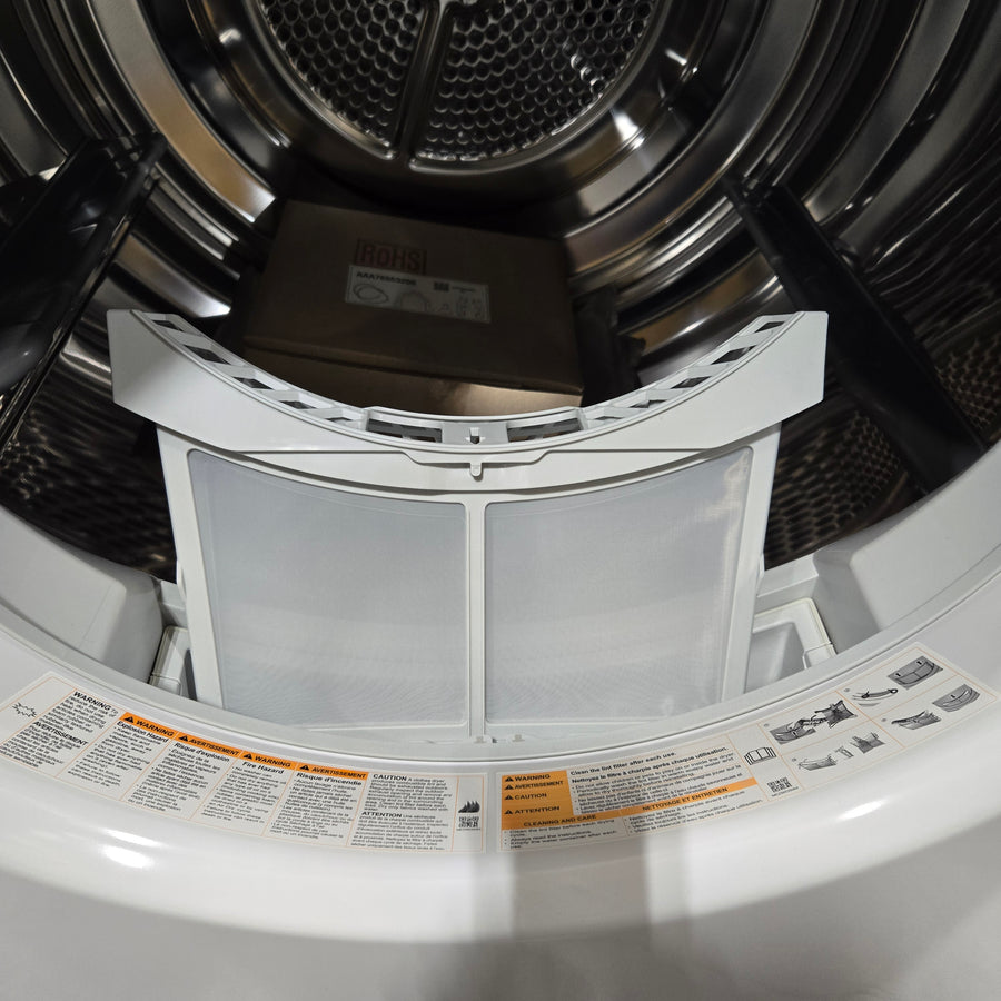 LG 2.4 cu.ft. Compact Front Load Washer with Built-In Intelligence WM1455HWA - Scratch & Dent (Minor) and LG 4.2 cu.ft. Smart wi-fi Enabled Compact Front Load Dryer with Dual Inverter HeatPump™ Technology 16215 - DLHC1455W - Open Box