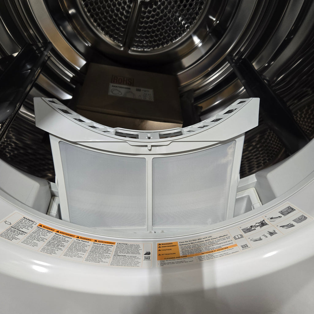 Pictures of LG 2.4 cu.ft. Compact Front Load Washer with Built-In Intelligence WM1455HWA - Scratch & Dent (Minor) and LG 4.2 cu.ft. Smart wi-fi Enabled Compact Front Load Dryer with Dual Inverter HeatPump™ Technology 16215 - DLHC1455W - Open Box - Neu Appliance Outlet - Discount Appliance Outlet in Austin, Tx