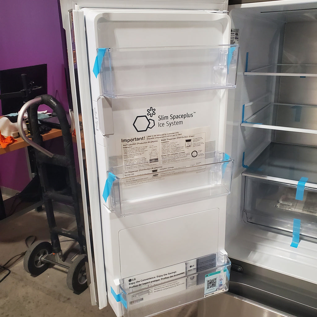 LG 29 cu. ft. Smart Standard-Depth MAX™ 4-Door French Door Refrigerator with Full-Convert Drawer™ in Print Proof Stainless Steel 5SD271 - LF29H8330S - Scratch & Dent (Moderate)