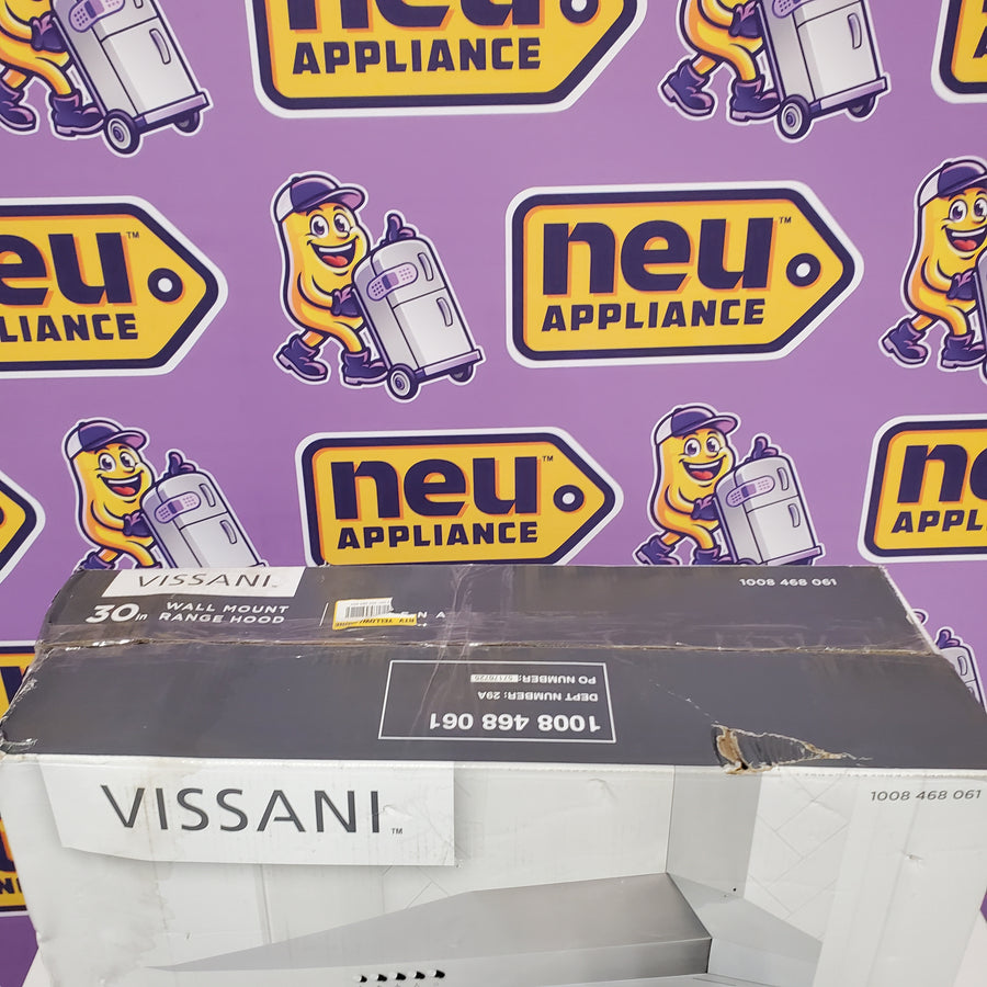Vissani Siena 30 in. 350CFM Convertible Pyramid Wall Mount Range Hood in Stainless Steel with Charcoal Filter and LED Lighting 631T-YP11-75 - New in Box