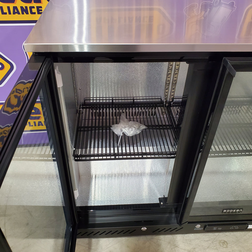 Pictures of Bodega Cooler 12 Cu.Ft Display Bar Beverage Fridge With 3 Glass Doors and Wheels SA327 - BTC-320FC - Open Box - Neu Appliance Outlet - Discount Appliance Outlet in Austin, Tx