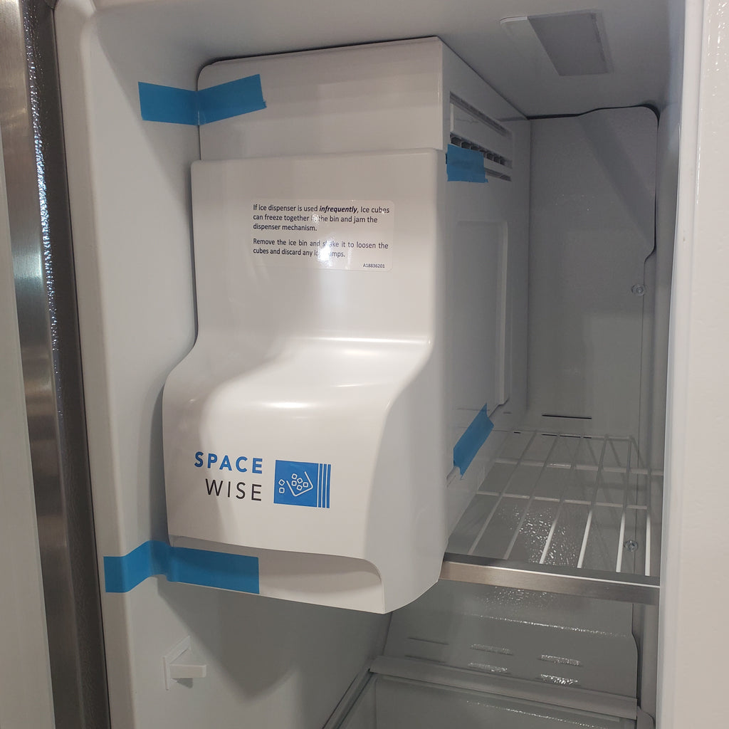 Pictures of Frigidaire Gallery 22.3-cu ft Counter-depth Side-by-Side Refrigerator with Ice Maker ENERGY STAR in Fingerprint Resistant Stainless Steel GRSC2352AF - Open Box - Neu Appliance Outlet - Discount Appliance Outlet in Austin, Tx