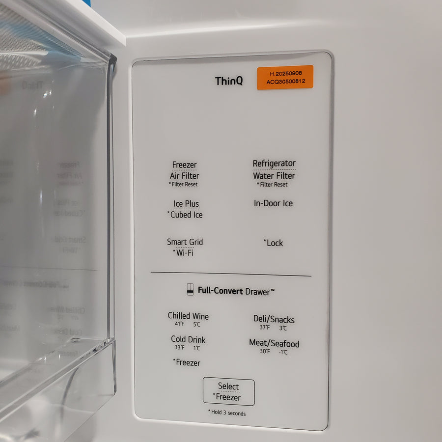 LG 29 cu. ft. Smart Standard-Depth MAX™ 4-Door French Door Refrigerator with Full-Convert Drawer™ in Print Proof Stainless Steel 25138SD757 - LF29H8330S - Scratch & Dent (Moderate)