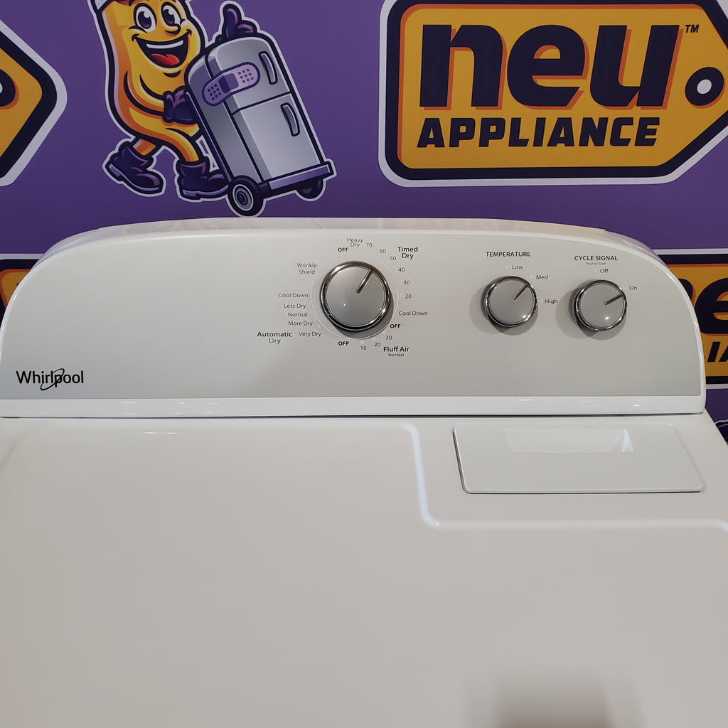 Pictures of Whirlpool 3.5 cu. ft. High Efficiency Top Load Washing Machine with Deep Water Wash WTW4816FW - Open Box and Whirlpool White Electric 7.0 Cu. Ft. Dryer with Auto Dry WED4950HW - Scratch & Dent (Minor) - Neu Appliance Outlet - Discount Appliance Outlet in Austin, Tx
