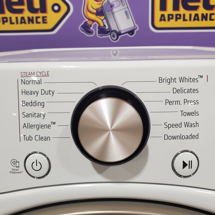 LG 4.5 cu. ft. Front Load Washer with Steam and Built-In Intelligence in White WM4000HWA - Scratch & Dent (Minor) and LG 7.4 cu. ft. Front Load Electric Dryer with TurboSteam and Sensor Dry Technology in White 16188 - DLEX4000W - Scratch & Dent (Minor)