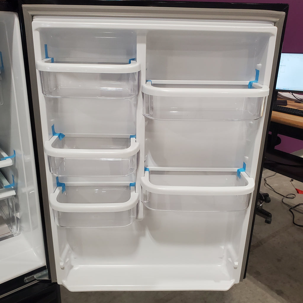 Pictures of Black Whirlpool ENERGY STAR Bottom Freezer 18.7 cu ft Refrigerator with SpillGuard™ Glass Shelves WRB329DMBB - Scratch & Dent (Minor) - Neu Appliance Outlet - Discount Appliance Outlet in Austin, Tx
