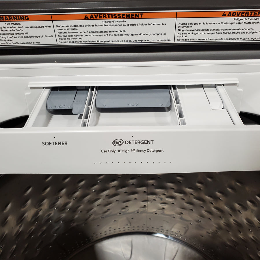 Maytag Top Load 4.8 cu ft Washer with Deep Fill and Slow-Close Glass Lid MVW6200KW - Scratch & Dent (Minor) and Maytag 7.0 cu ft Electric Dryer with Moisture Sensing and Quick Dry Cycle 16200 - MED6200KW - Scratch & Dent (Moderate)
