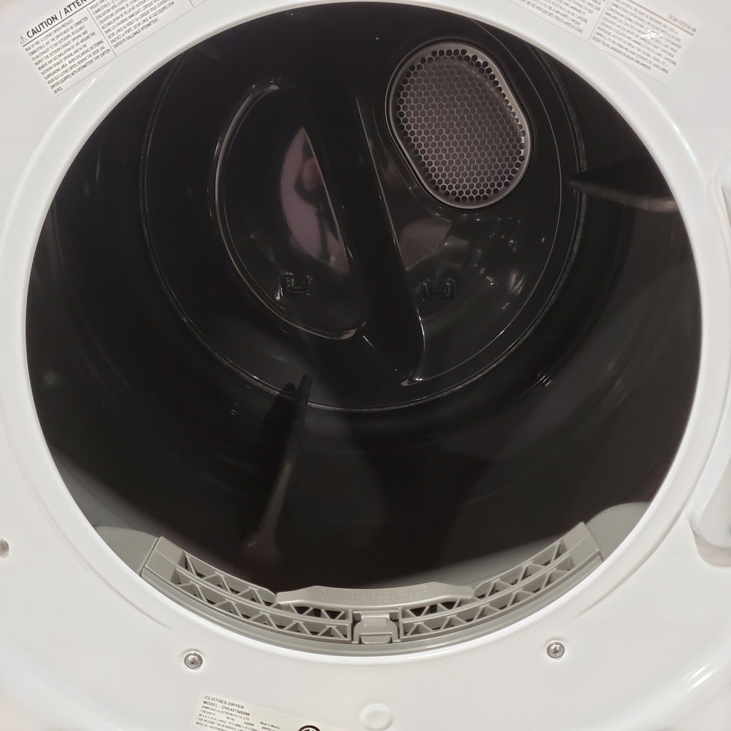 Pictures of Samsung 7.5 cu. ft. Front Load Electric Dryer with Smart Care in White 22132SD123 - DVE45T6000W - Scratch & Dent (Minor) - Neu Appliance Outlet - Discount Appliance Outlet in Austin, Tx