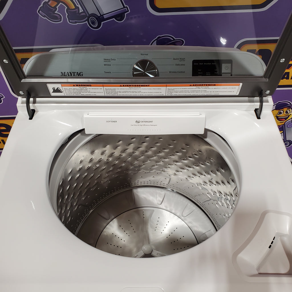 Pictures of Maytag Top Load 4.8 cu ft Washer with Deep Fill and Slow-Close Glass Lid 30131SD42 - MVW6200KW - Scratch & Dent (Minor) - Neu Appliance Outlet - Discount Appliance Outlet in Austin, Tx