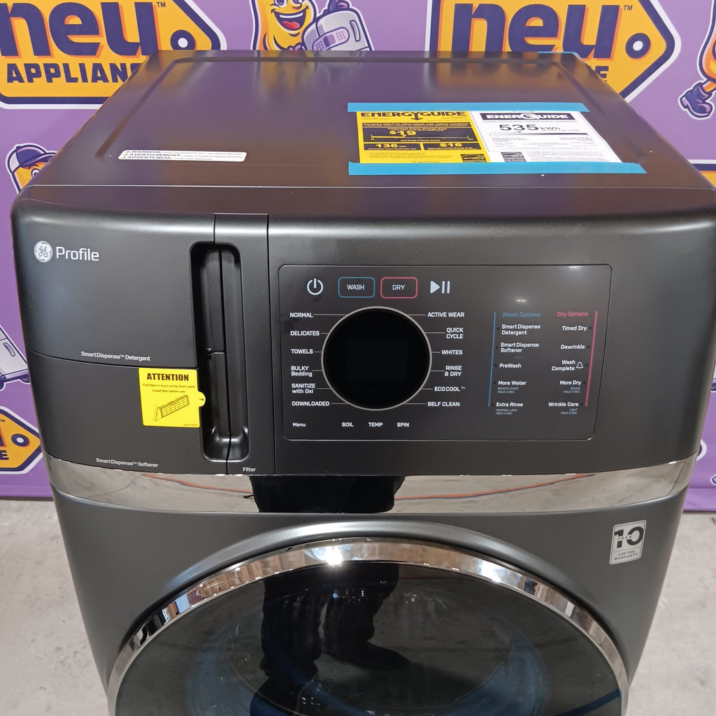 Pictures of GE Profile Energy Star Ultra Fast 4.8 Cu. Ft. Capacity 2-in-1 Washer and Dryer with Ventless Inverter Heat Pump Technology and Pet Hair Removal PFQ97HSPVDS - New in Box - Neu Appliance Outlet - Discount Appliance Outlet in Austin, Tx