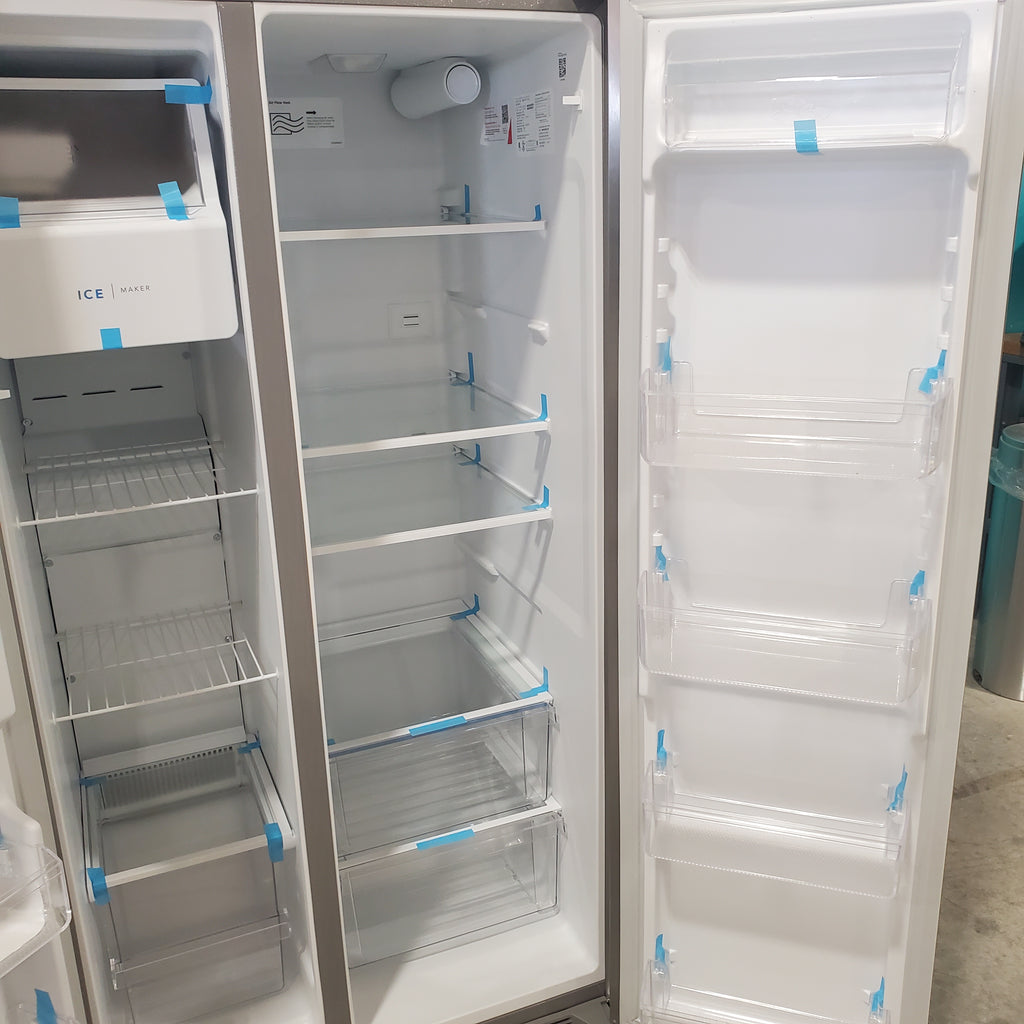 Pictures of Frigidaire Standard Depth 25.6 Cu. Ft. Side by Side 36" Refrigerator with a EvenTemp Cooling System FRSS26L3AF - Scratch and Dent (Minor) - Neu Appliance Outlet - Discount Appliance Outlet in Austin, Tx