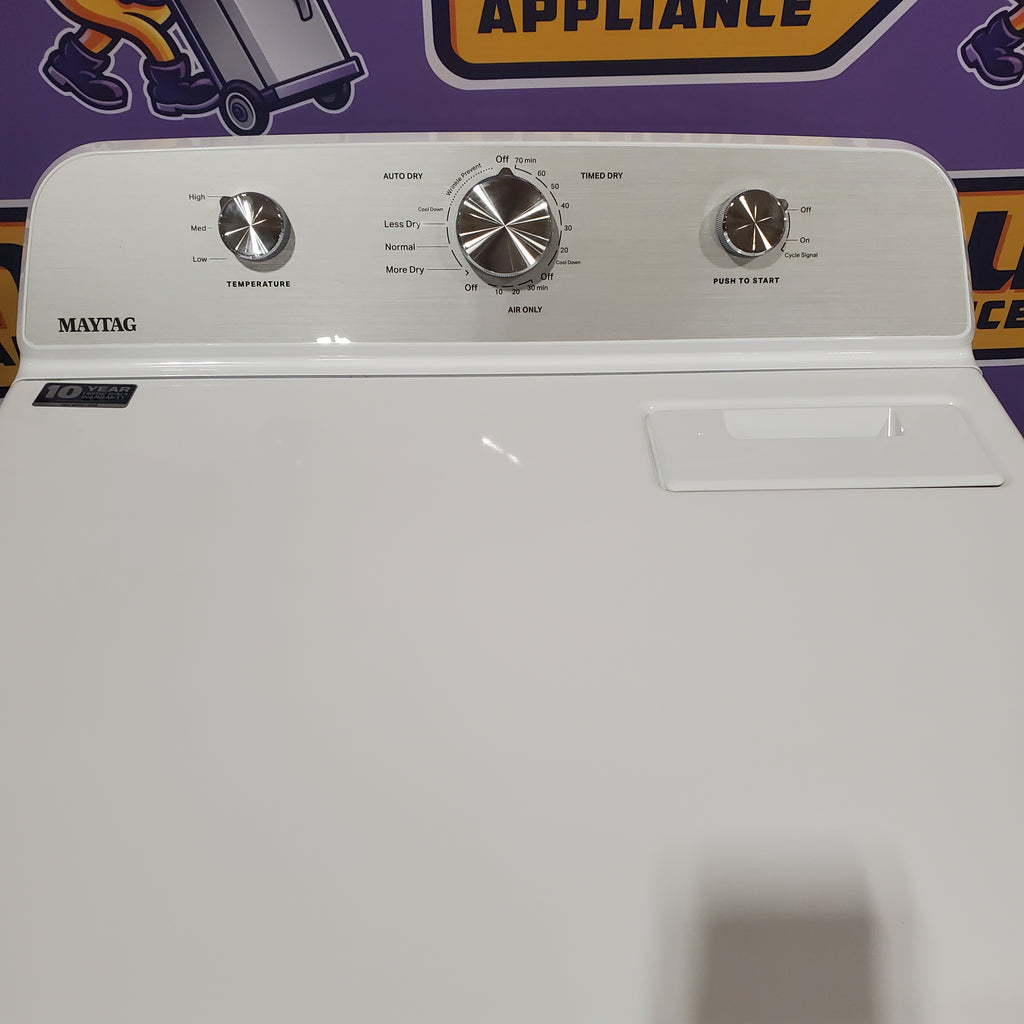 Maytag 4.2 Cu. Ft. Capacity Top Load Washer in White MTW4205SW - Certified Refurbished and MayTag 7.0 cu. ft. Top Load Electric Wrinkle Prevent Dryer 16089 - MED4500MW - Open Box