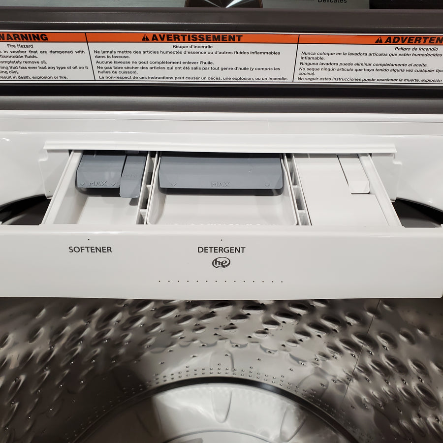 Maytag Top Load 4.8 cu ft Washer with Deep Fill and Slow-Close Glass Lid MVW6200KW - Scratch & Dent (Minor) and Maytag 7.0 cu ft Electric Dryer with Moisture Sensing and Quick Dry Cycle 16241 - MED6200KW - Scratch & Dent (Moderate)