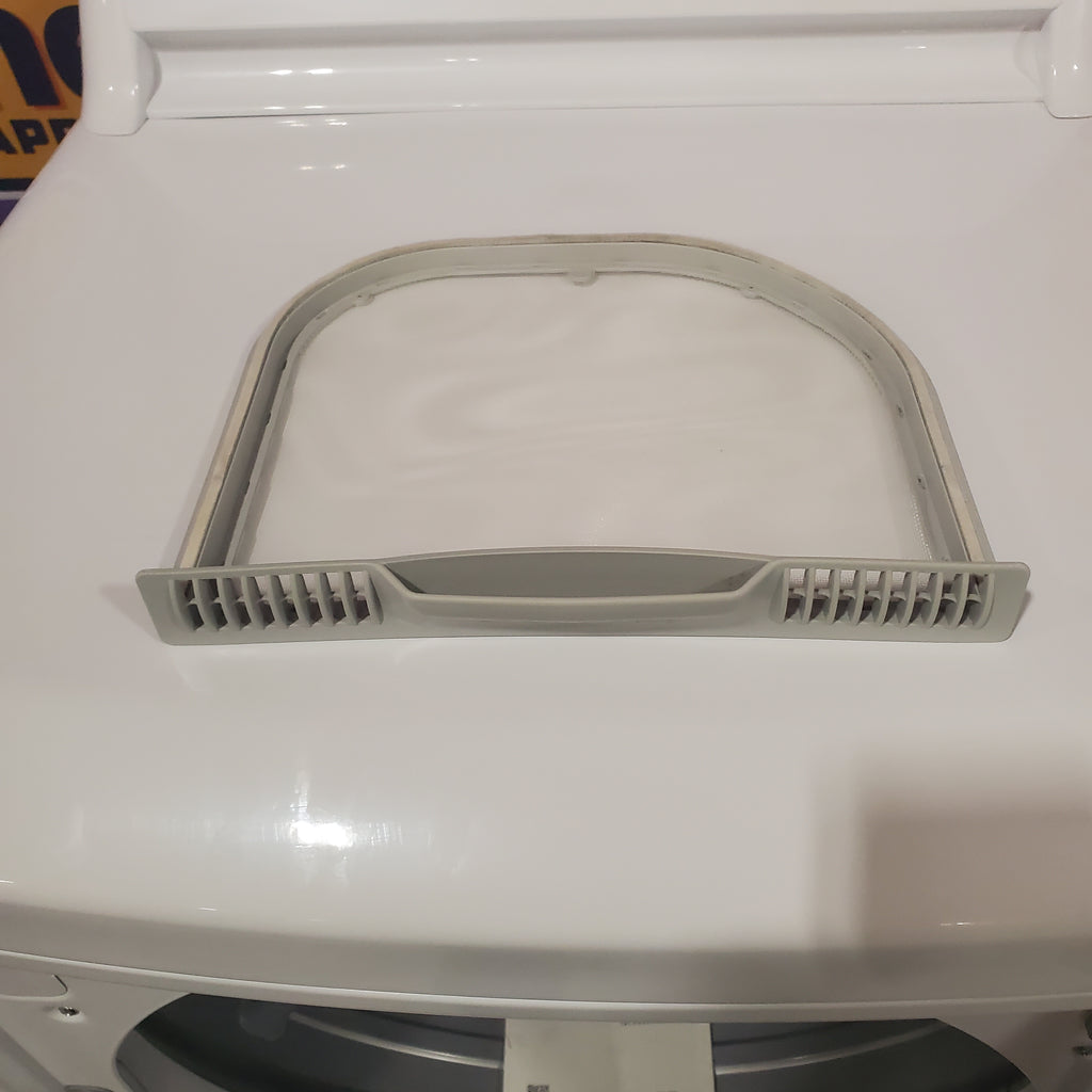 LG White Top Load 4.5 Cu. Ft. Washer with NeveRust Drum and TurboDrum Technology WT7000CW - Certified Refurbished and LG 7.3 Cu. Ft. Electric Rear Control Ultra Large Capacity Dryer in White with Sensor Dry 16037 - DLE6100W - Certified Refurbished