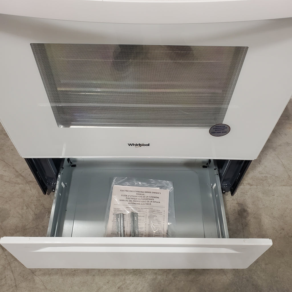 Pictures of Whirlpool 30 in. 4.8 cu. ft. Electric Range in White with Keep Warm Setting WFC315S0JW - Scratch & Dent (Minor) - Neu Appliance Outlet - Discount Appliance Outlet in Austin, Tx
