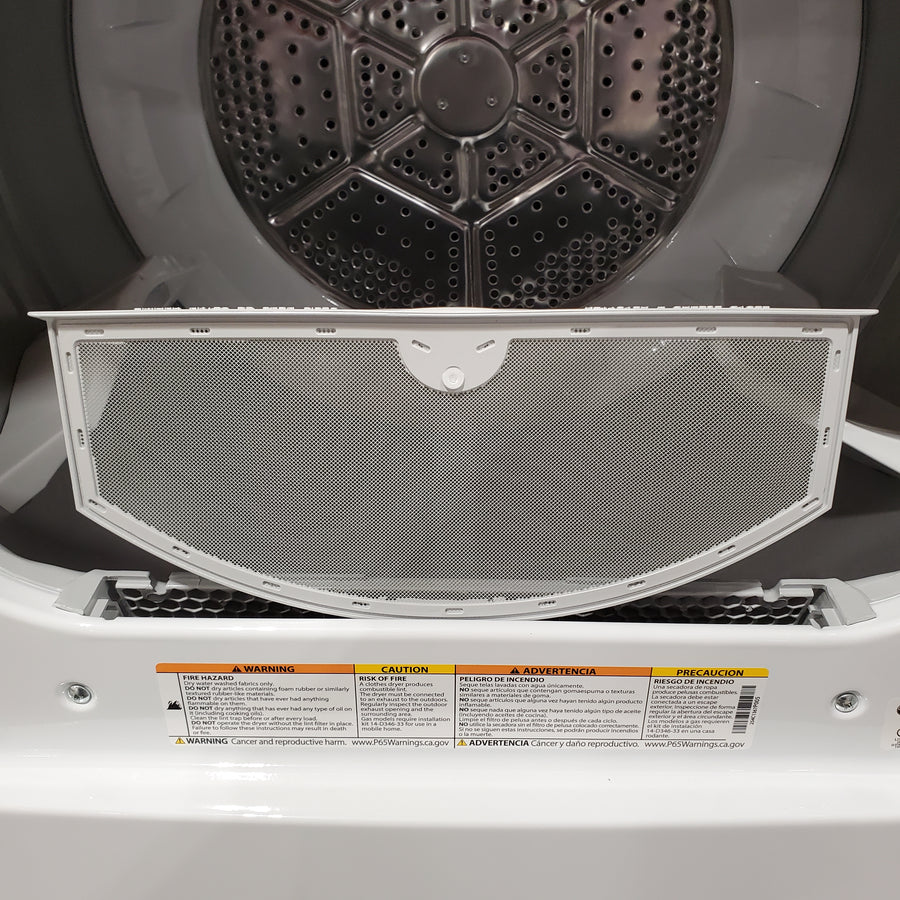 GE White Top Load 4.0 Cu. Ft. Capacity Washer with Stainless Steel Wash Basket GTW325ASWWW - New in Box and GE 6.2 cu. ft. Capacity Electric Dryer with Up To 120 ft. Venting and Shallow Depth 16206 - GTX33EASK1WW - Scratch & Dent (Minor)