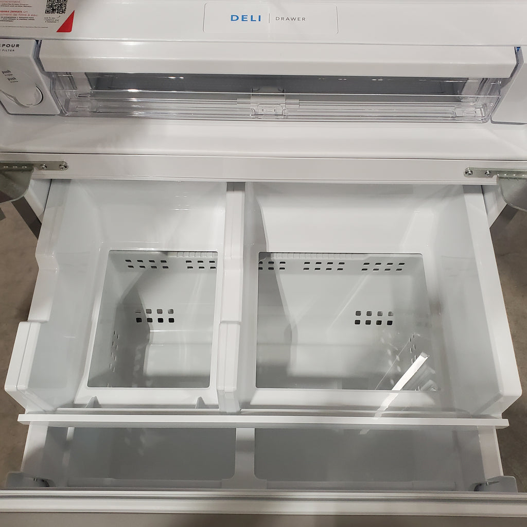 Frigidaire 27.8 cu. ft. 3 Door French Door Refrigerator with Exterior Water and Ice Dispenser 20131SD198 - FRFS2823AS - Scratch & Dent (Moderate)