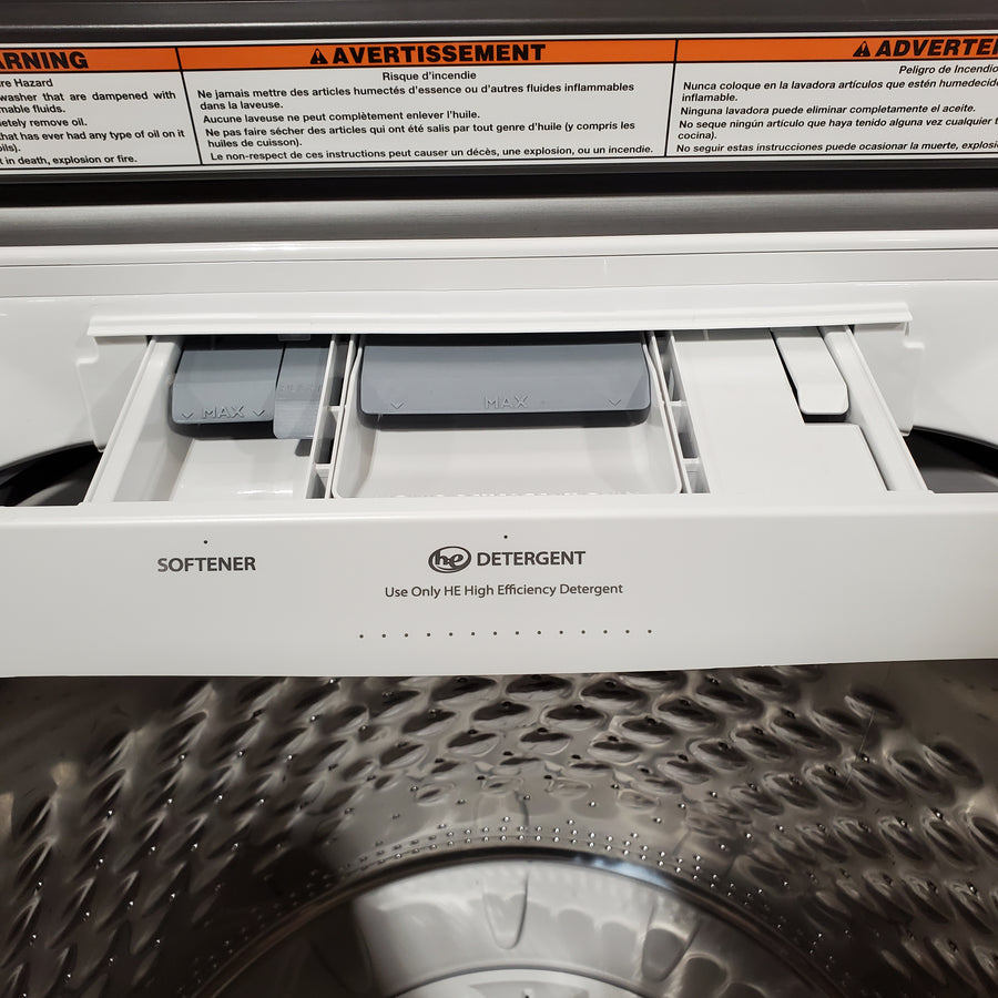 Maytag Top Load 4.8 cu ft Washer with Deep Fill and Slow-Close Glass Lid MVW6200KW - Scratch & Dent (Minor) and Maytag 7.0 cu ft Electric Dryer with Moisture Sensing and Quick Dry Cycle 16203 - MED6200KW - Scratch & Dent (Minor)