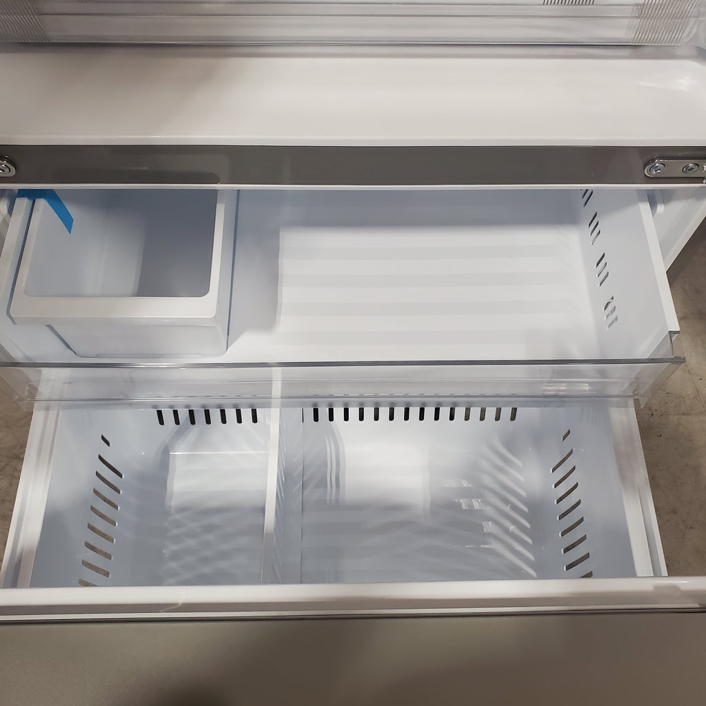 LG 26 cu ft ENERGY STAR Counter-Depth Smart French Door Refrigerator in Fingerprint Resistant Stainless Steel with Dual Ice Maker 3SD683 - LRFXC2606S - Scratch & Dent (Moderate)