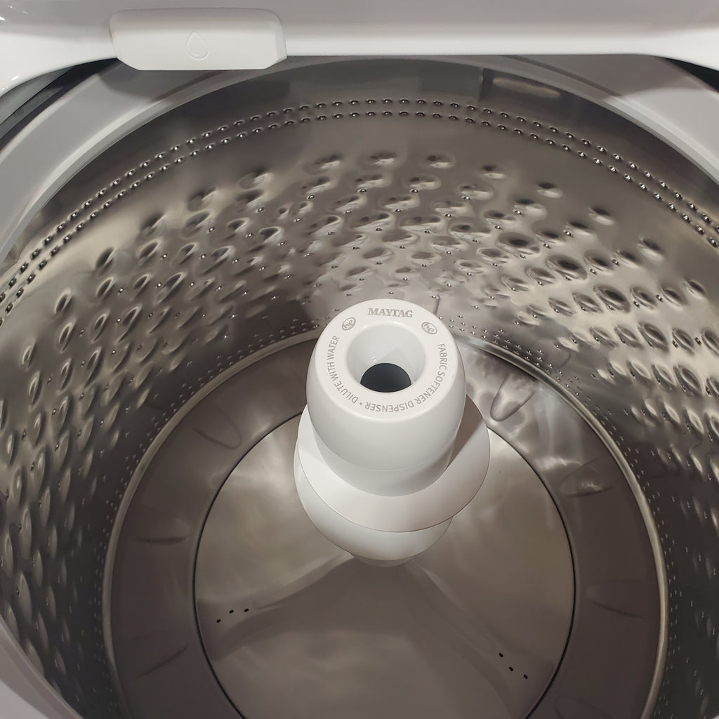 Pictures of Maytag 4.5 cu. ft. Capacity Top Load Washer with Power™ Agitator and Deep Fill MVW4505MW - Open Box and Maytag 7.0 cu. ft. Capacity Top Load Electric Wrinkle Prevent Dryer 16039 - MED4500MW - Open Box - Neu Appliance Outlet - Discount Appliance Outlet in Austin, Tx