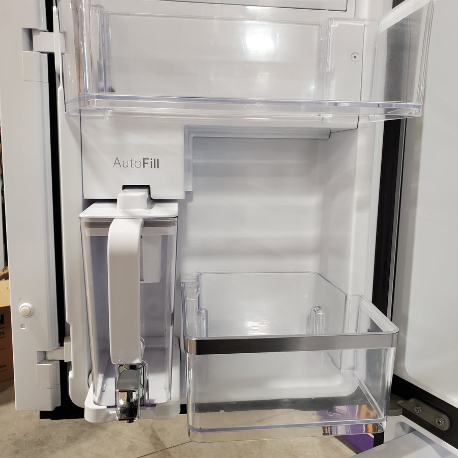 GE 23.2 cu. ft. Counter-Depth Fingerprint Resistant 4-Door French-Door Refrigerator w/ Dual-Dispense AutoFill Pitcher 31133SD135 - PJE23BYWFS - Scratch & Dent (MInor)
