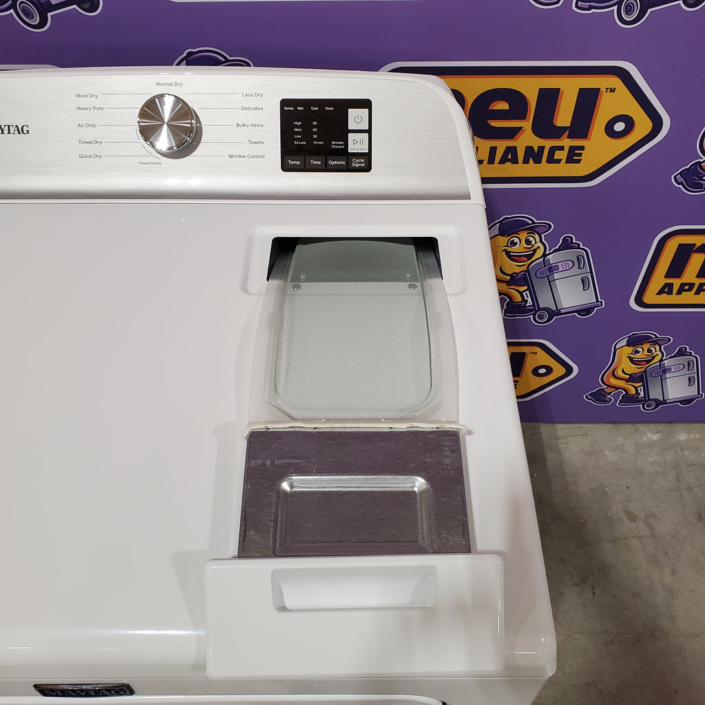 Pictures of Maytag Top Load 4.8 cu ft Washer with Deep Fill and Slow-Close Glass Lid MVW6200KW - Scratch & Dent (Minor) and Maytag 7.0 cu. ft Top Load Gas Dryer with Moisture Sensing 16167 - MGD6200KW - Scratch and Dent (Minor) - Neu Appliance Outlet - Discount Appliance Outlet in Austin, Tx