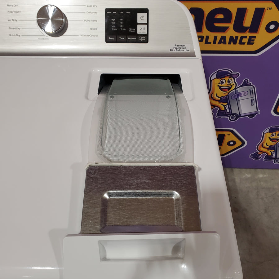 Maytag 7.0 cu ft Electric Dryer with Moisture Sensing and Quick Dry Cycle MED6200KW - Scratch & Dent (Moderate)
