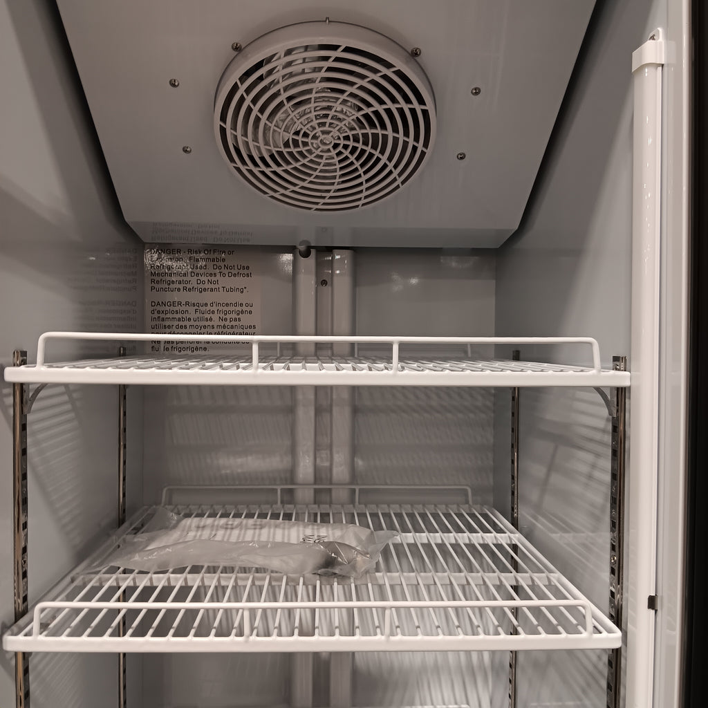 Pictures of Yeego 21.7 in. 12.4 cu. ft Merchandiser Refrigerator in Black Commercial Beverage Cooler Adjustable Shelves Dual Glass Door 25136CR632 - SC-380FC - Neu Appliance Outlet - Discount Appliance Outlet in Austin, Tx