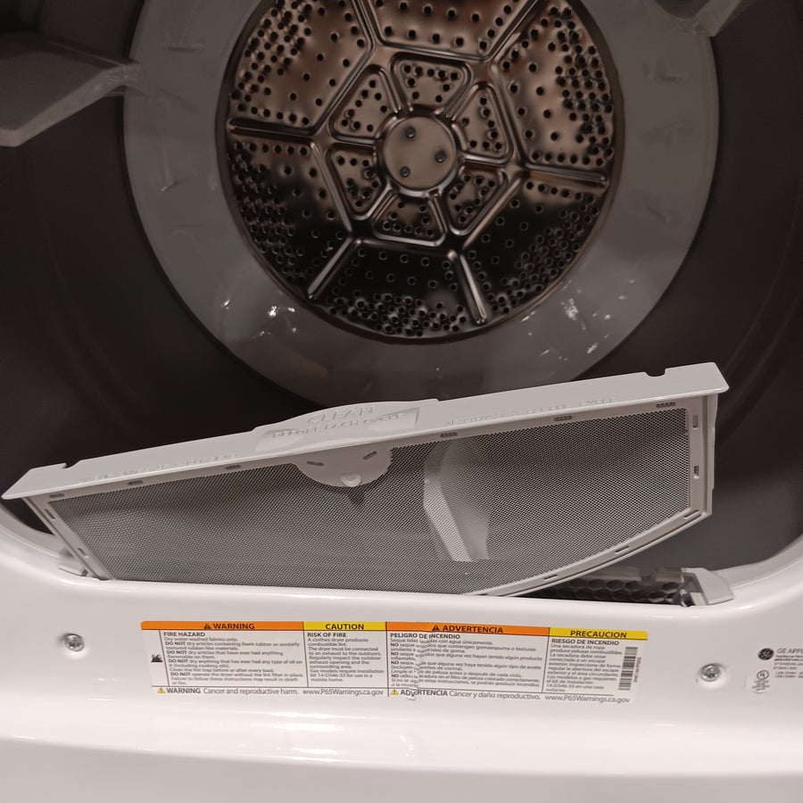 GE White Top Load 4.0 Cu. Ft. Capacity Washer with Stainless Steel Wash Basket GTW325ASWWW - New in Box and GE White Electric 6.2 Cu. Ft. Capacity Dryer with Shallow Depth and Up to 120 Ft. Venting Capability 16279 - GTX33EASKWW - Certified Refurbished