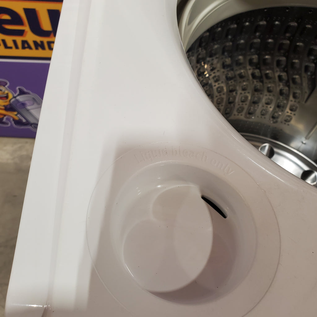 Samsung White Top Load 5.0 Cu. Ft. Washer with Active Water Jet WA50R5200AW - Certified Refurbished and Samsung White Electric 7.4 Cu. Ft. Dryer with Sensor Dry 16036 - DVE50R5200W - Certified Refurbished