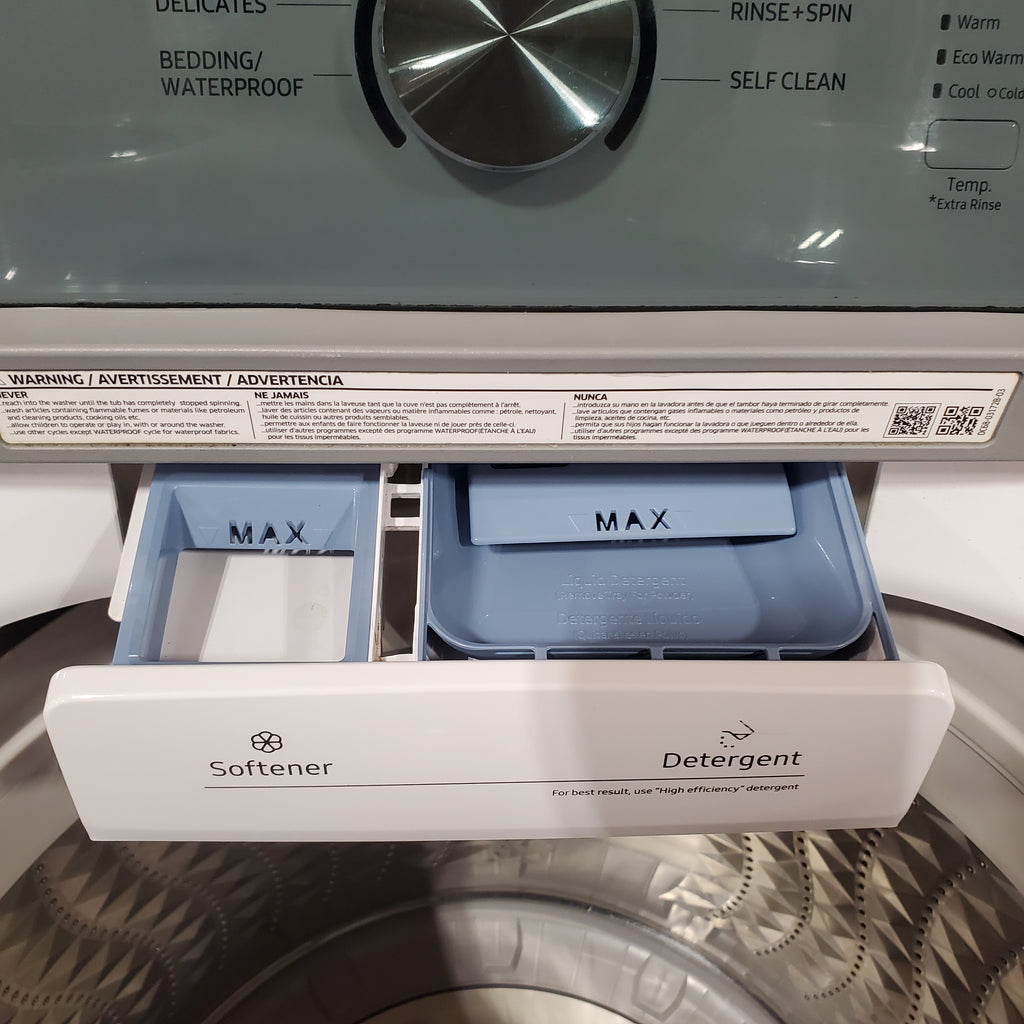 Pictures of Samsung 4.5 cu. ft. Top Load Washer with Vibration Reduction Technology+ in White 1CR04118 - WA45T3200AW - Certified Refurbished - Neu Appliance Outlet - Discount Appliance Outlet in Austin, Tx