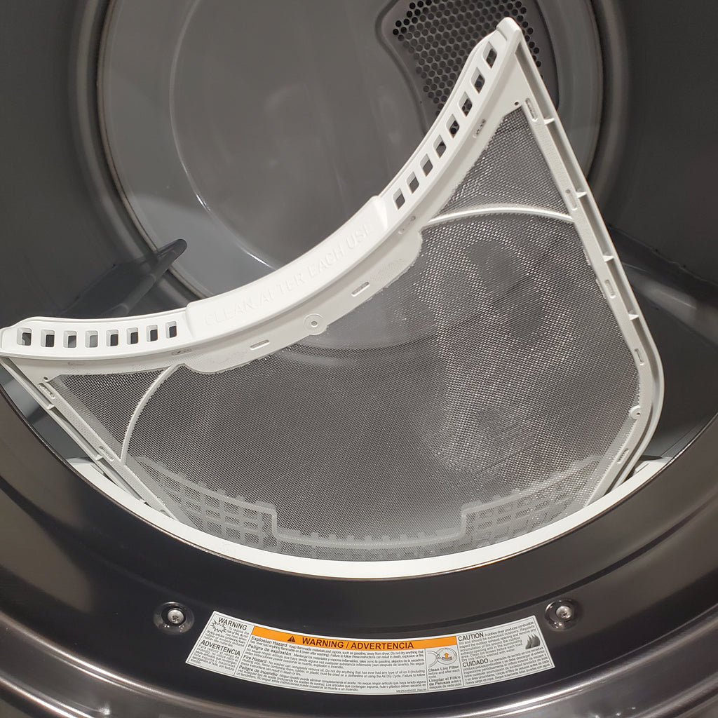 LG Black Steel Smart Wi-Fi Enabled Front Load Electric 7.4 Cu. Ft. Dryer with TurboSteam and Built-In Intelligence 6SD53 - DLEX4000B - Scratch & Dent (Minor)