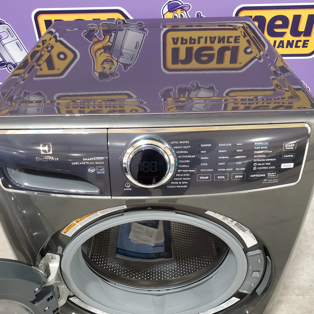 Pictures of Electrolux Titanium 600 Series Front Load 4.5 Cu. Ft. Washer with Smartboost ELFW7637AT and Optic Whites Cycle and Electrolux Titanium 600 Series 8.0 Cu. Ft. Dryer with Balanced Dry and Instant Refresh Cycle ELFE7637AT - Open Box - Neu Appliance Outlet - Discount Appliance Outlet in Austin, Tx