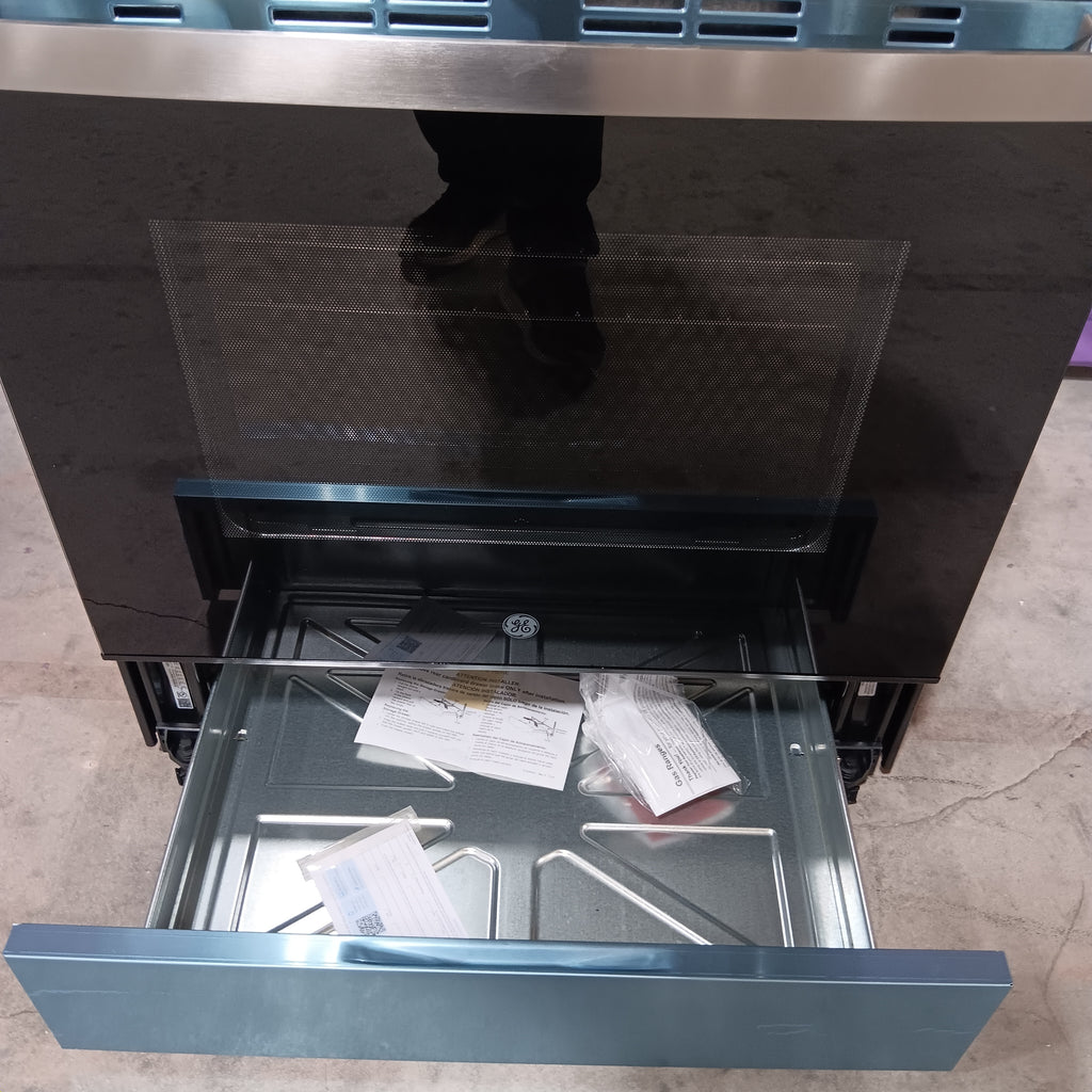 Pictures of GE 30" Free-Standing Gas Convection Range with EasyWash™ Oven Tray and No Preheat Air Fry GGF600AVSS - New in Box - Neu Appliance Outlet - Discount Appliance Outlet in Austin, Tx