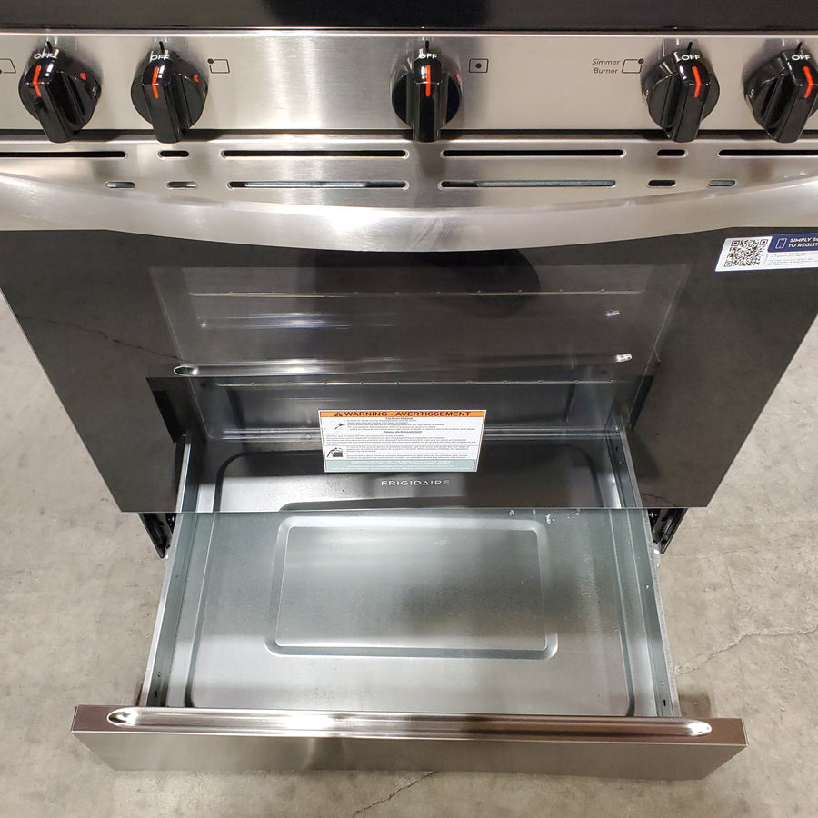 Frigidaire 5 Burner Gas Range with Even Baking Technology in Stainless Steel FCRG3052BS - Scratch & Dent (Minor)