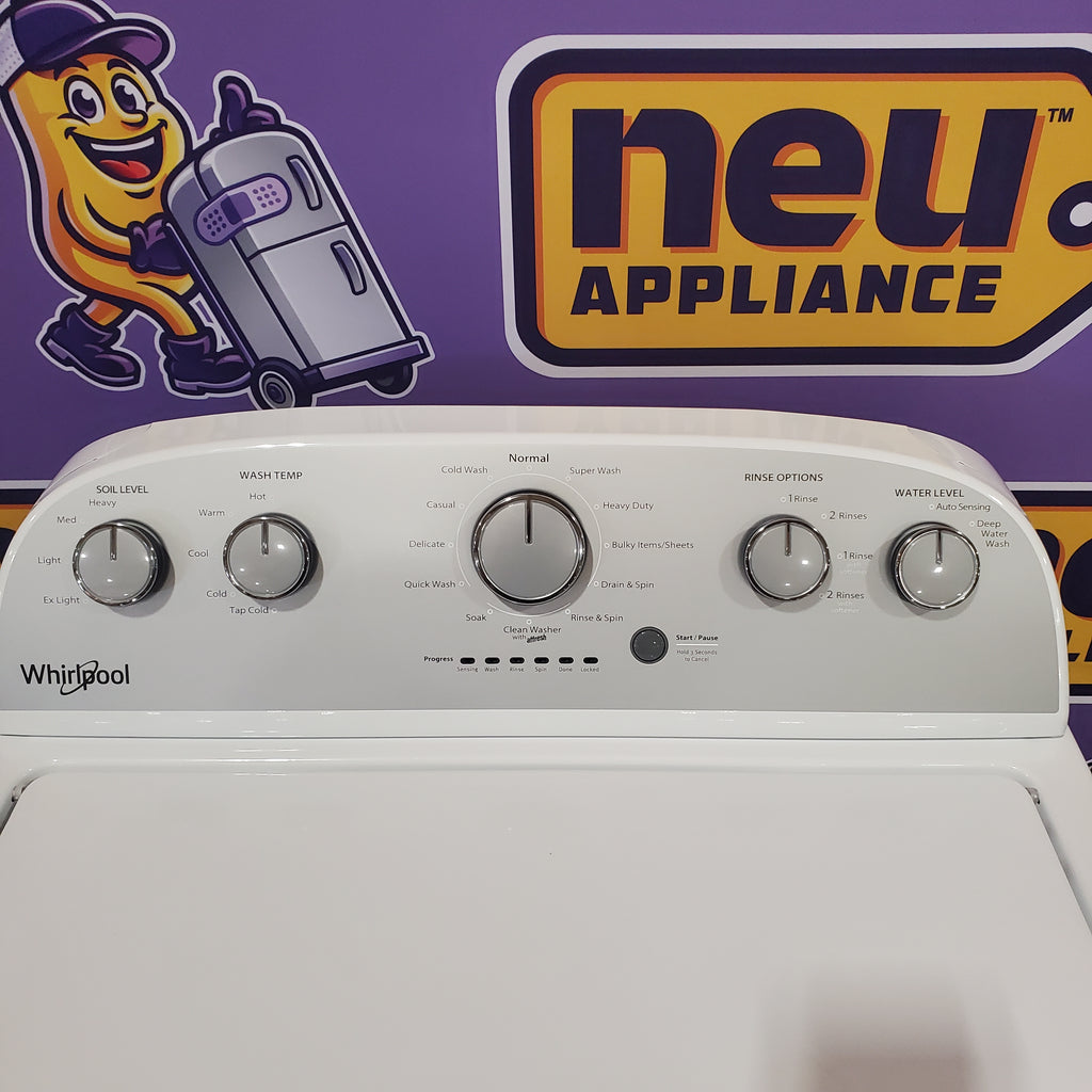 Whirlpool Top Load 3.5 Cu. Ft. Washer with Deep Water Wash Option WTW4816FW - Open Box and Whirlpool Vented 7.0 Cu. Ft. Electric Dryer 16104 - WED4815EW - Open Box