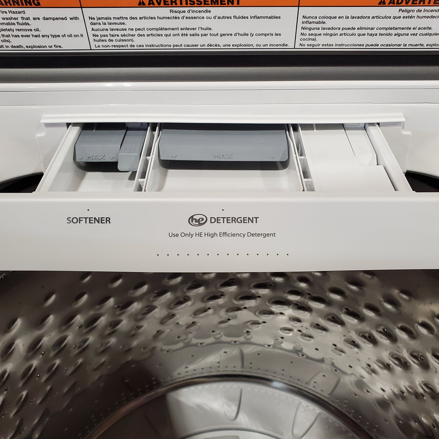 Maytag Top Load 4.8 cu ft Washer with Deep Fill and Slow-Close Glass Lid MVW6200KW - Scratch & Dent (Moderate) and Maytag 7.0 cu. ft Top Load Gas Dryer with Moisture Sensing 16199 - MGD6200KW - Scratch and Dent (Moderate)