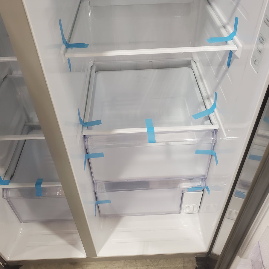 Samsung 27.4-cu ft Side-by-Side Refrigerator with Ice Maker (Fingerprint Resistant Stainless Steel)-RS27T5200SR-Open Box